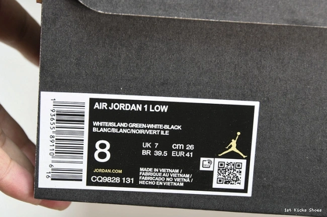 1st Kicks Shoes CQ9828-131 Green Low Island 1 Air Jordan 0707